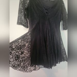 Black Lace Layered Top